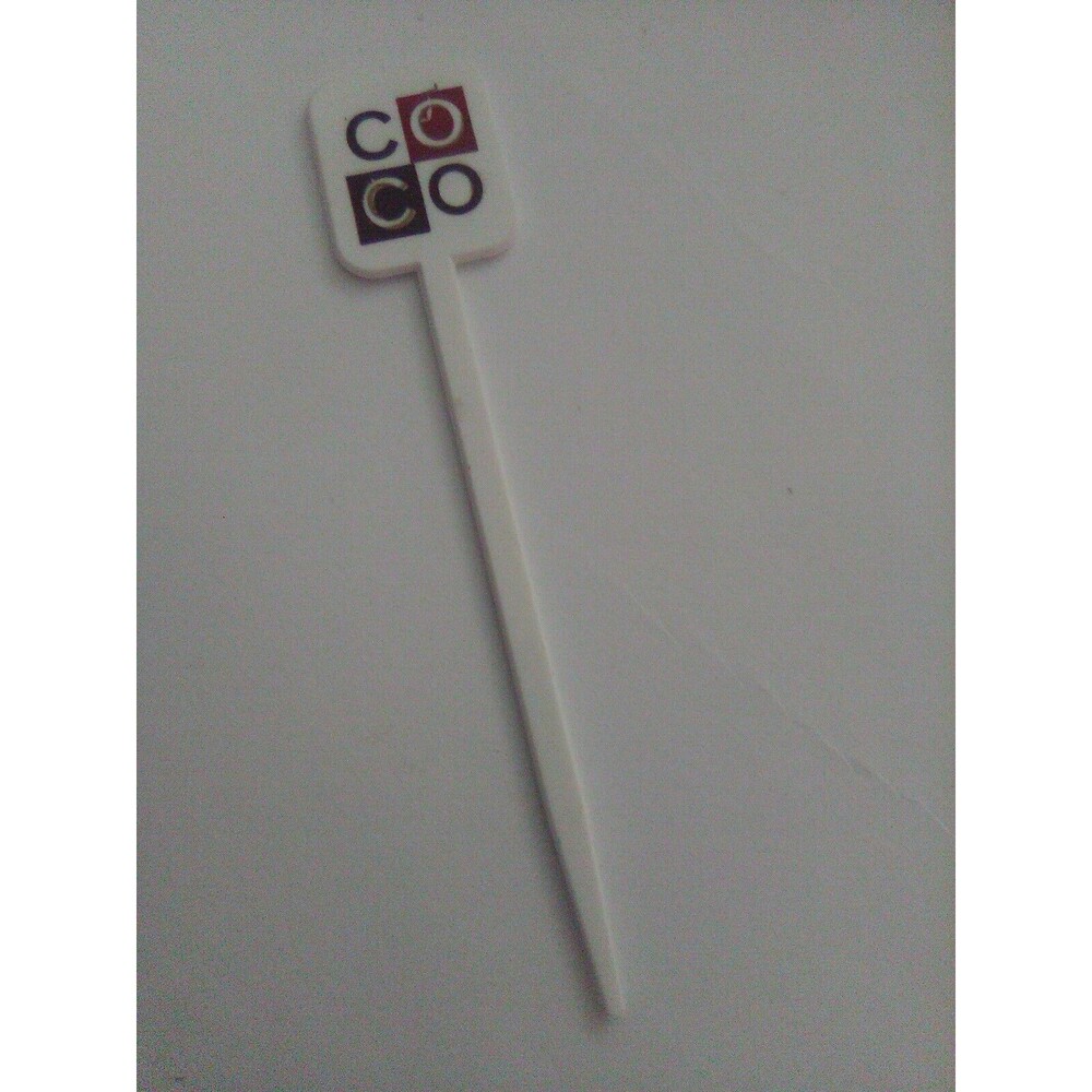 Bacardi CoCo Swizzle Stick Drink Stirrer Short Olive Pick 4.5 inches